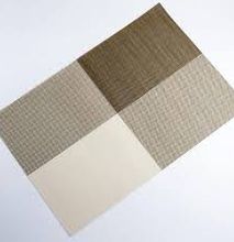 Table Mat Checked Brown 4 pcs